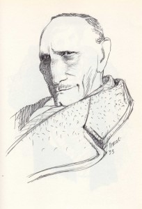 Tommaso Landolfi in un ritratto di Tullio Pericoli