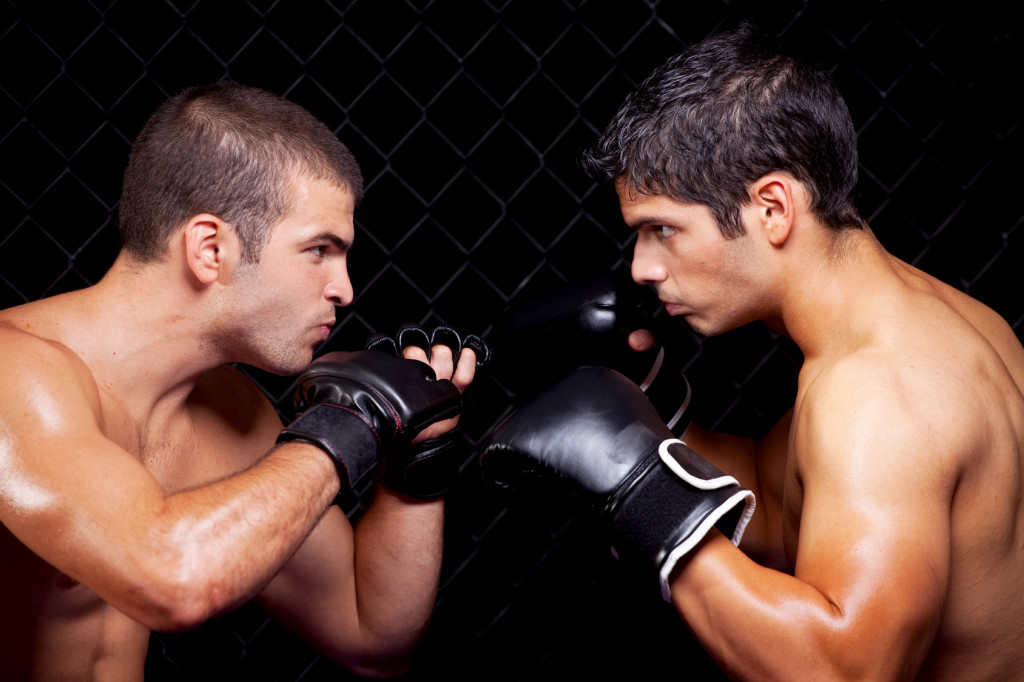 Mixed martial artists before a fight